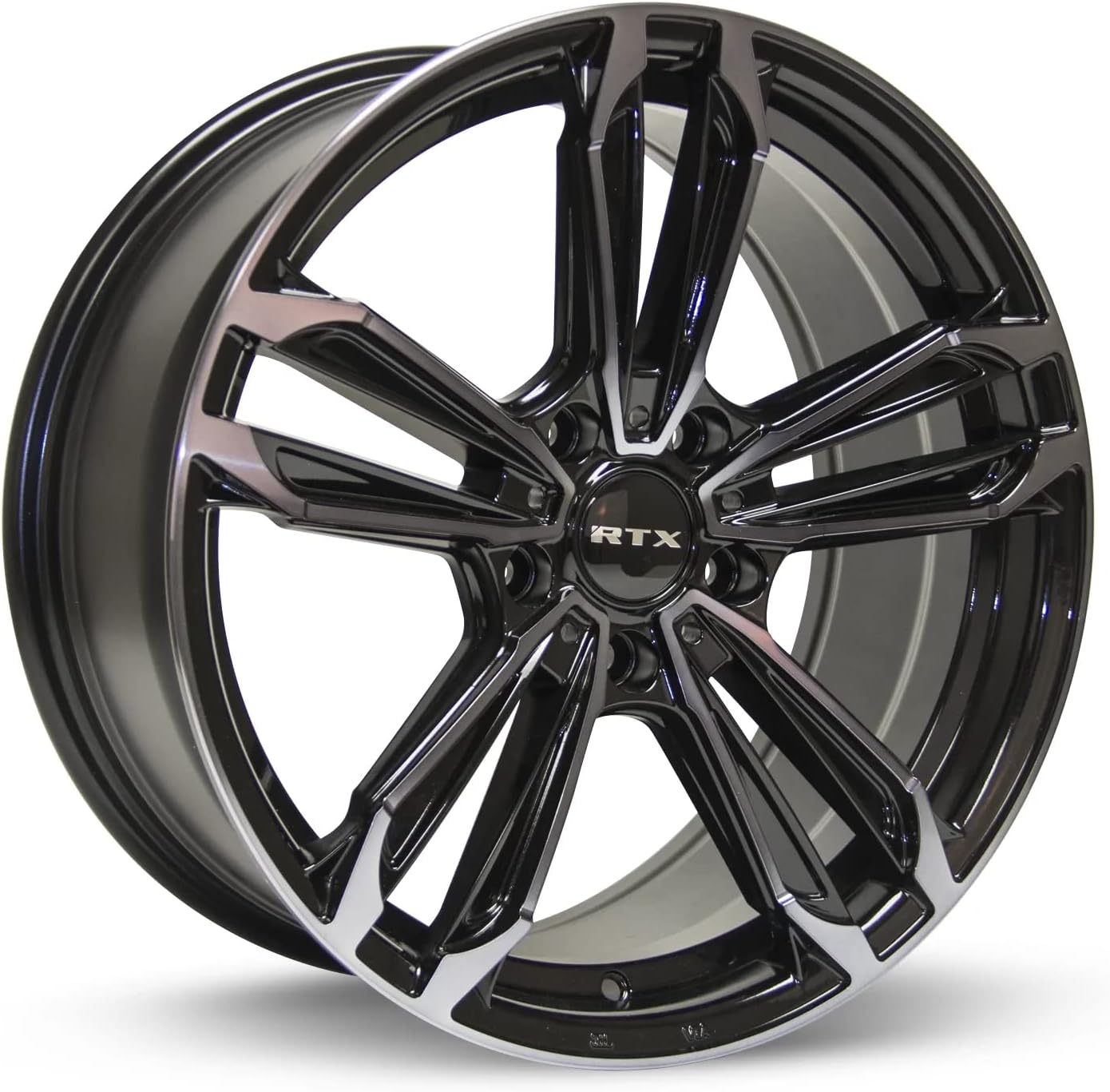 ULTRA 5 Custom Wheel - 18x8, 42 Offset, 5x114.3 Bolt Pattern, 73.1mm Hub - Black Machined Gray Rim
